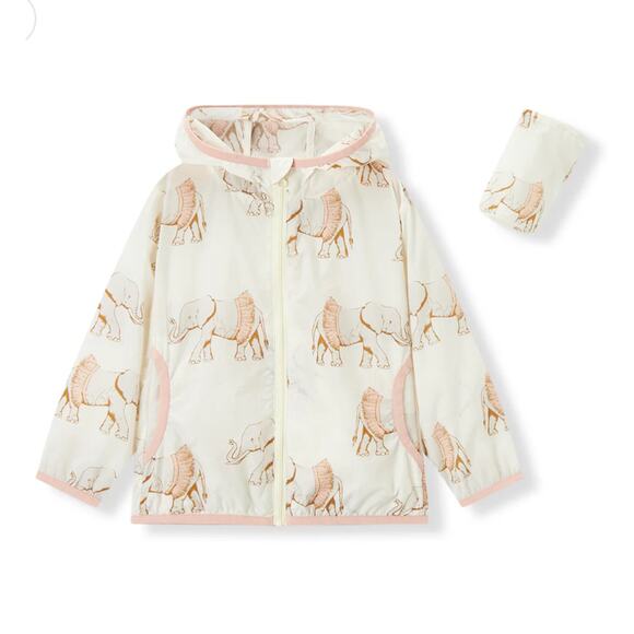 MILKBARN 3/4T Tutu Elephant Hooded Sun Shield Windbreaker Jacket NWT